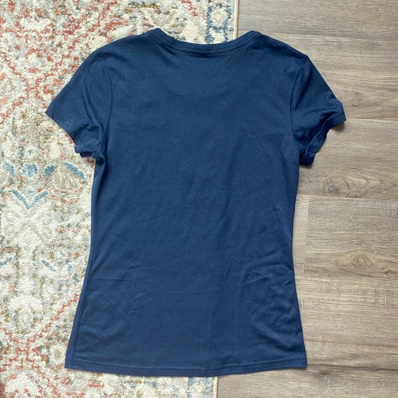 Nike MLB Women’s Dri Fit Cleveland Guardians T-Shirt Heather Navy - Picture 2 of 3